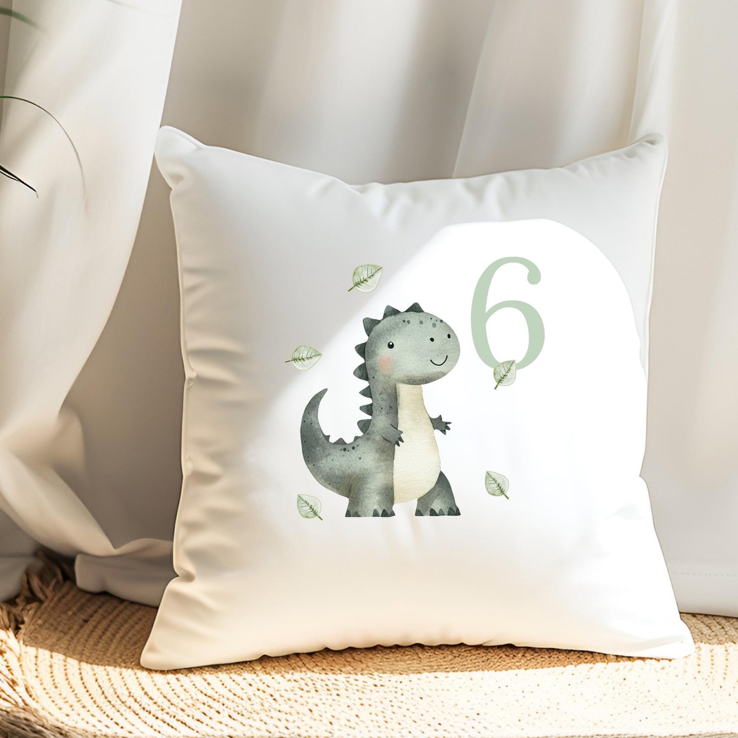 Bügelbild Dino – Personalisiertes Aufbügel-Bild für Kindergeburtstag & Kleidung - B 10cm x H 10cm-B 15cm x H 15cm-B 19cm x H 19cm -Eternity