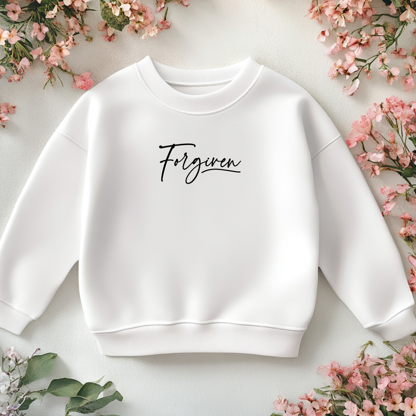 Bügelbild Forgiven - Breite 10cm x Höhe 5cm-Breite 15cm x Breite 7.5cm -Eternity