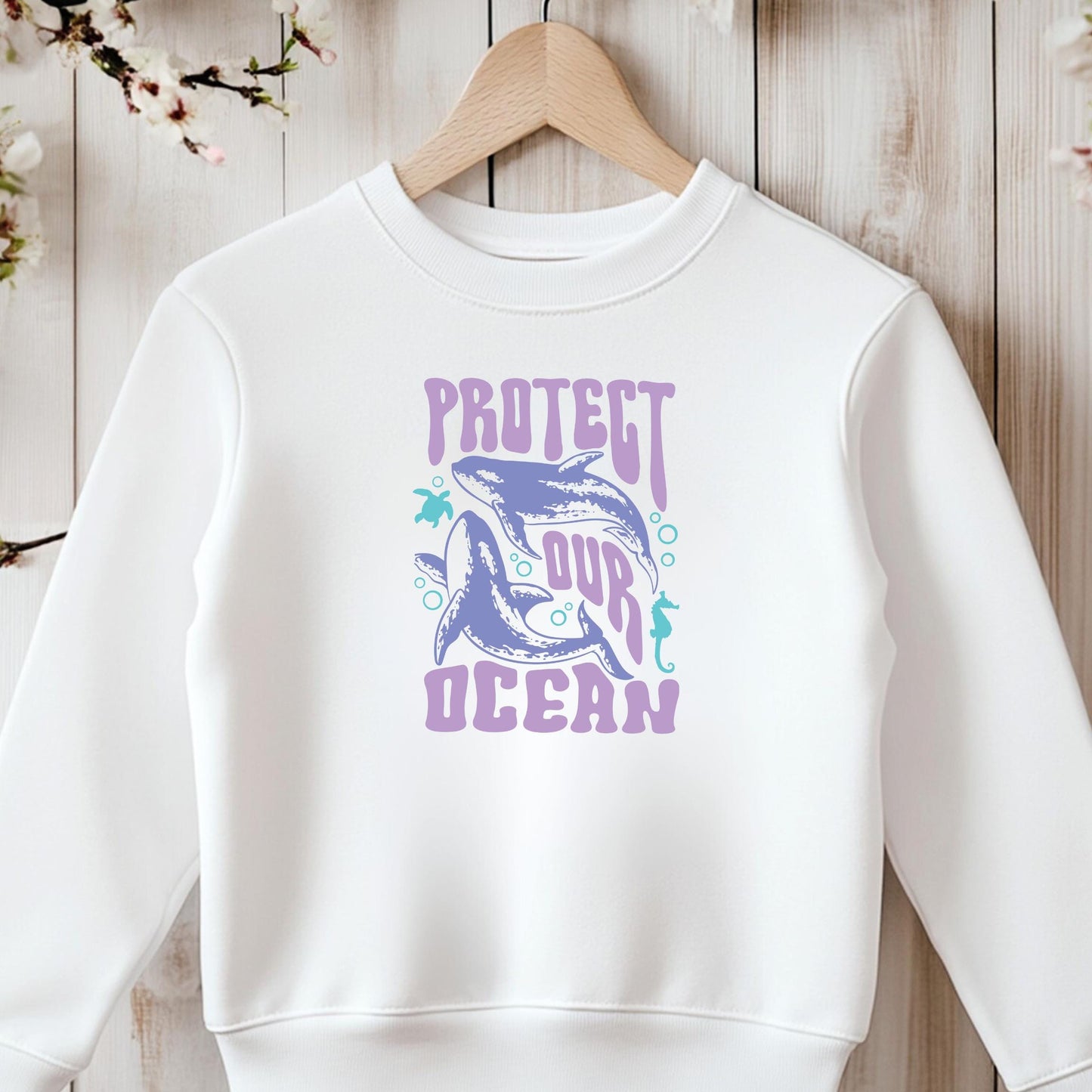 Bügelbild „Orkan“ – Ocean Schriftzug & Motiv zum Aufbügeln - B 8cm x H 10.7cm-B 12cm x H 16cm-B 19cm x H 25.3cm -Eternity