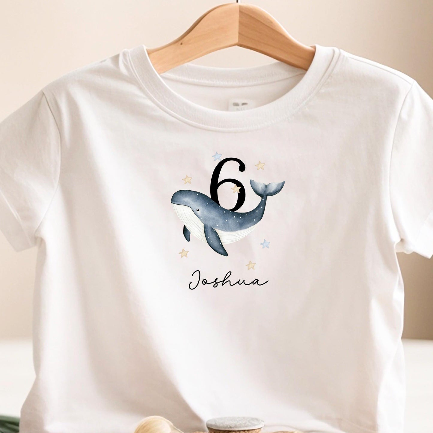 Bügelbild Wal Personalisiert – 3 Größen für Kinderkleidung & DIY - B 10cn x H 12cm-B 15cm x H 18cm-B 19cm x H 23cm -Eternity