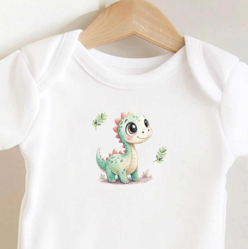 12 Iron-on Dinosaurs Personalized Sheets