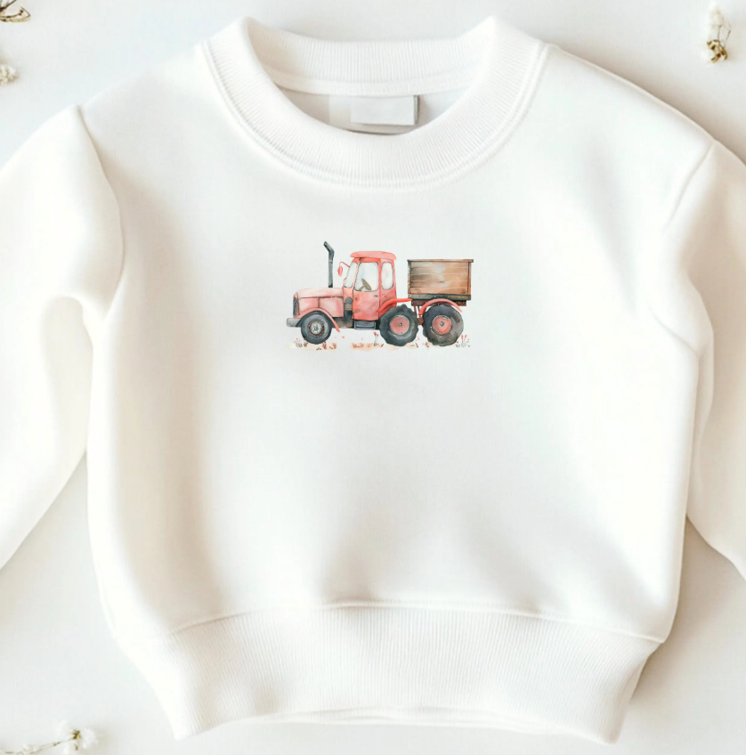 Bügelbild Bauernhoftiere Pferd Traktor