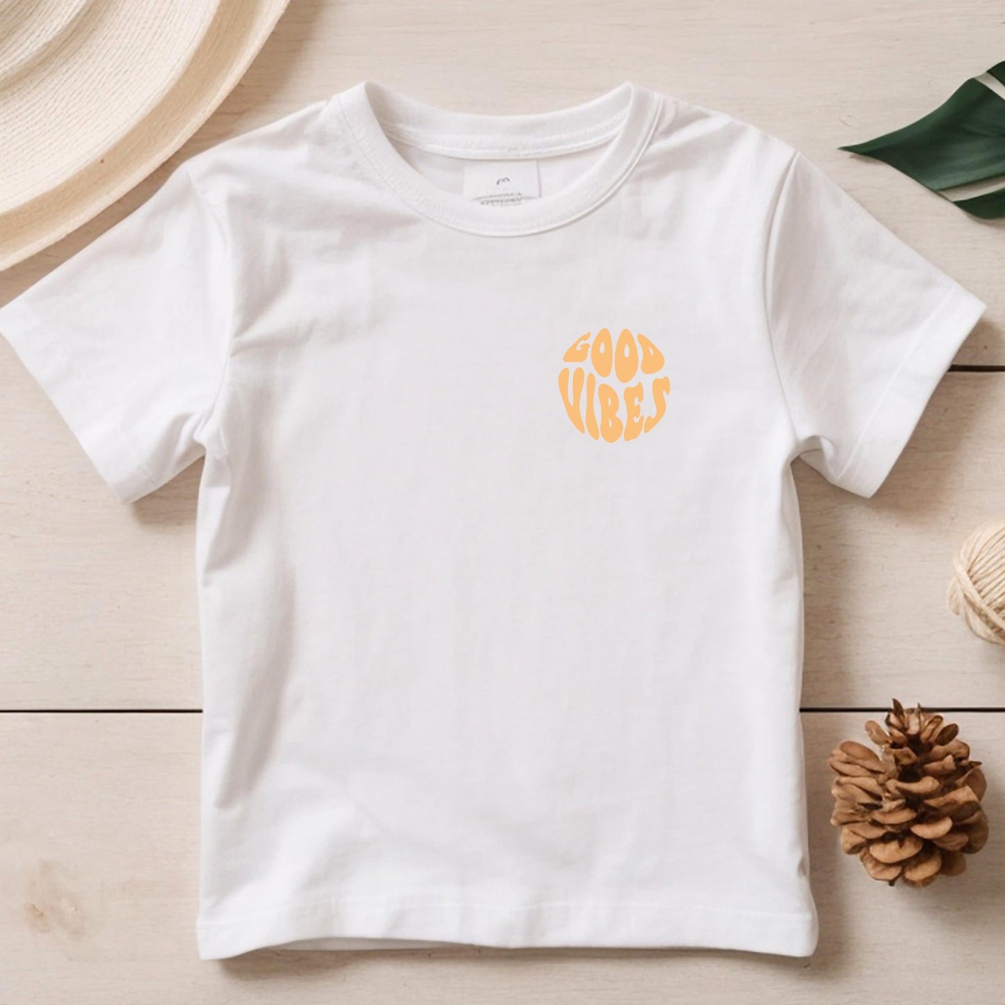 Bügelbild Be Kind Blume Retro Boho Blau Weiß Klein Kinder