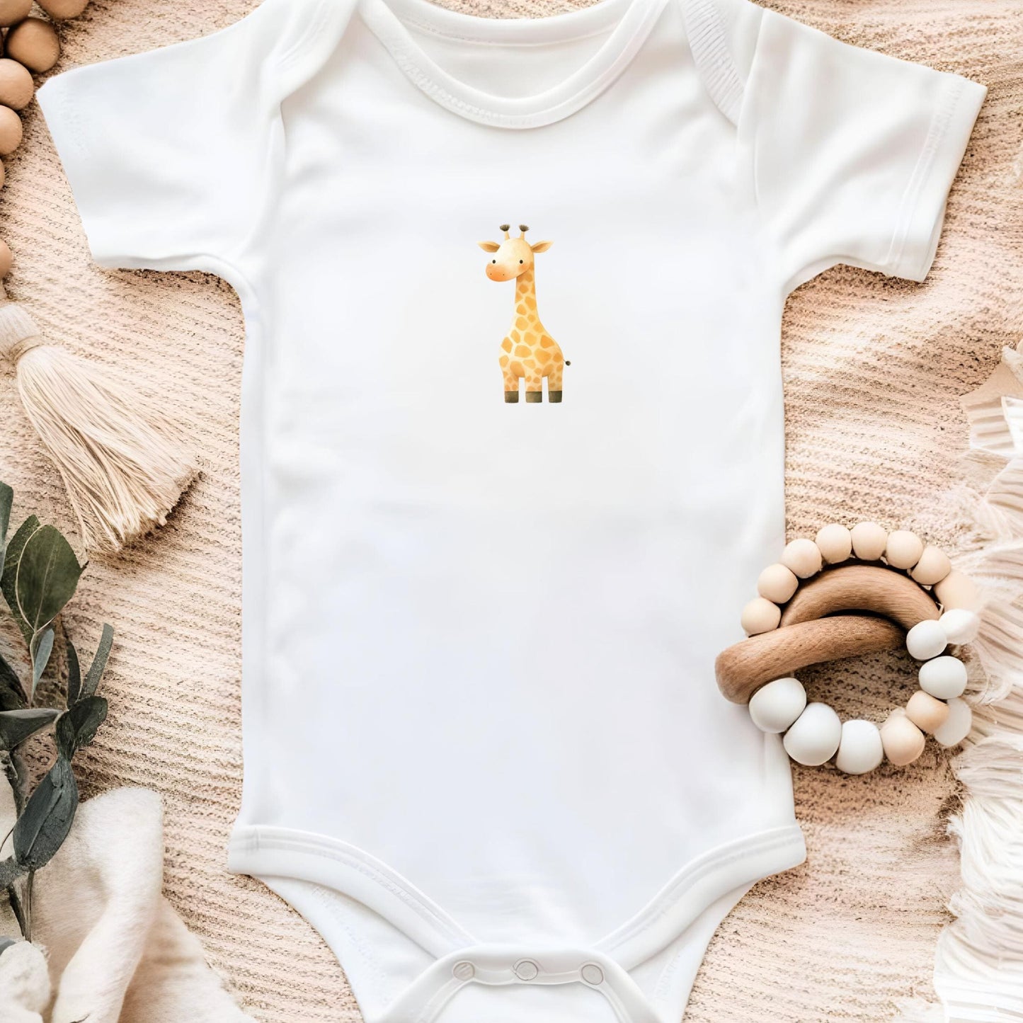 Bügelbild Giraffe Aquarell Gelb Orange Klein Baby