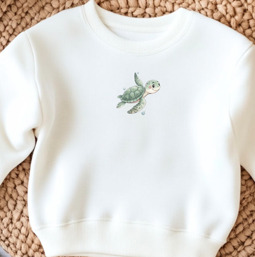 Bügelbild Schildkröte Aquarell Mint Grün Klein Kinder
