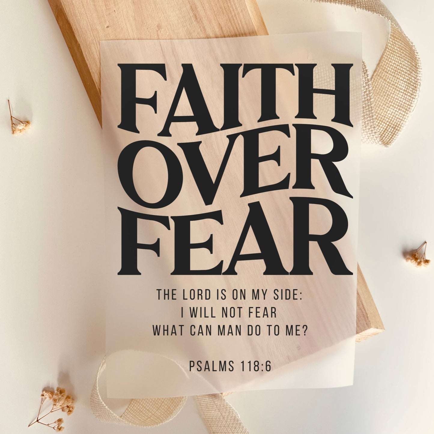 Bügelbild Faith over Fear Eternity