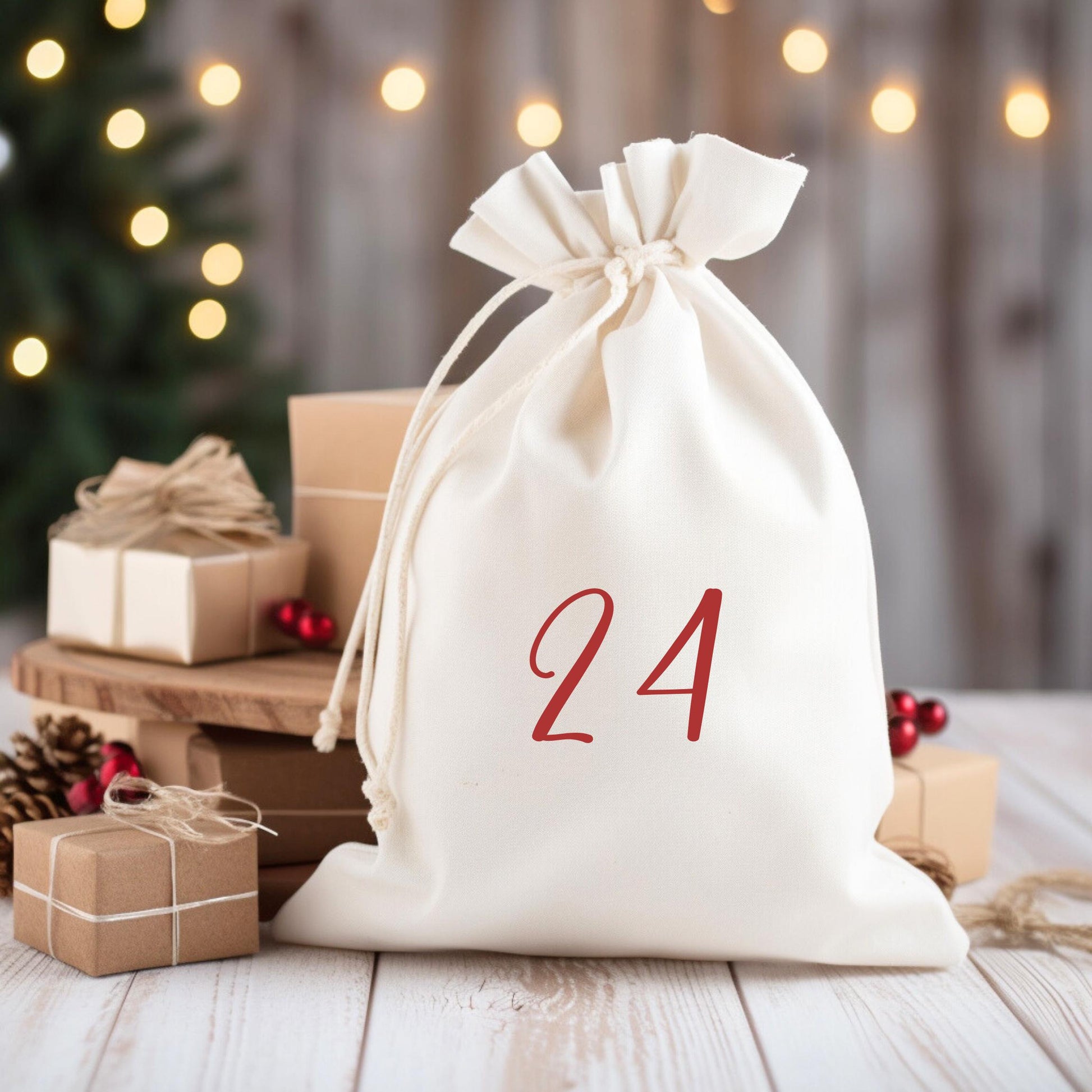 24 Bügelbilder Kalenderzahlen – Advent & Weihnachten zum Aufbügeln - Rot-Schwarz-Weiß -Eternity 