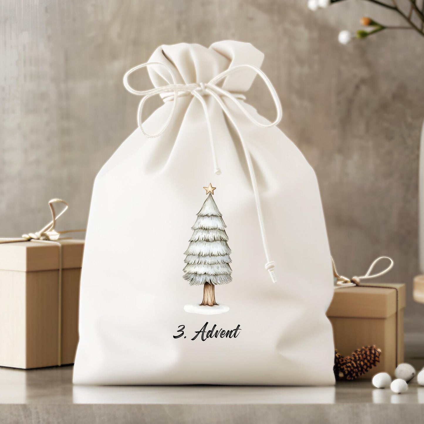 4 Bügelbilder Adventskalender – Weihnachtsbäume & festliche Motive zum Aufbügeln - Default Title -Eternity 