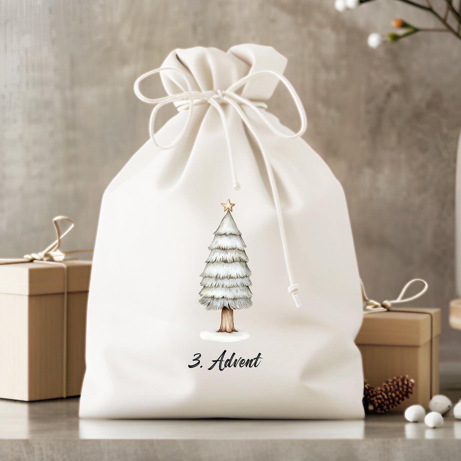 4 Bügelbilder Adventskalender – Weihnachtsbäume & festliche Motive zum Aufbügeln - Default Title -Eternity 