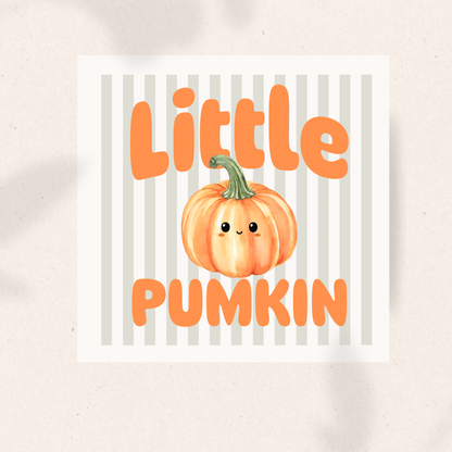 Bügelbild Little Pumpkin – Kürbis Herbst Aufbügler
