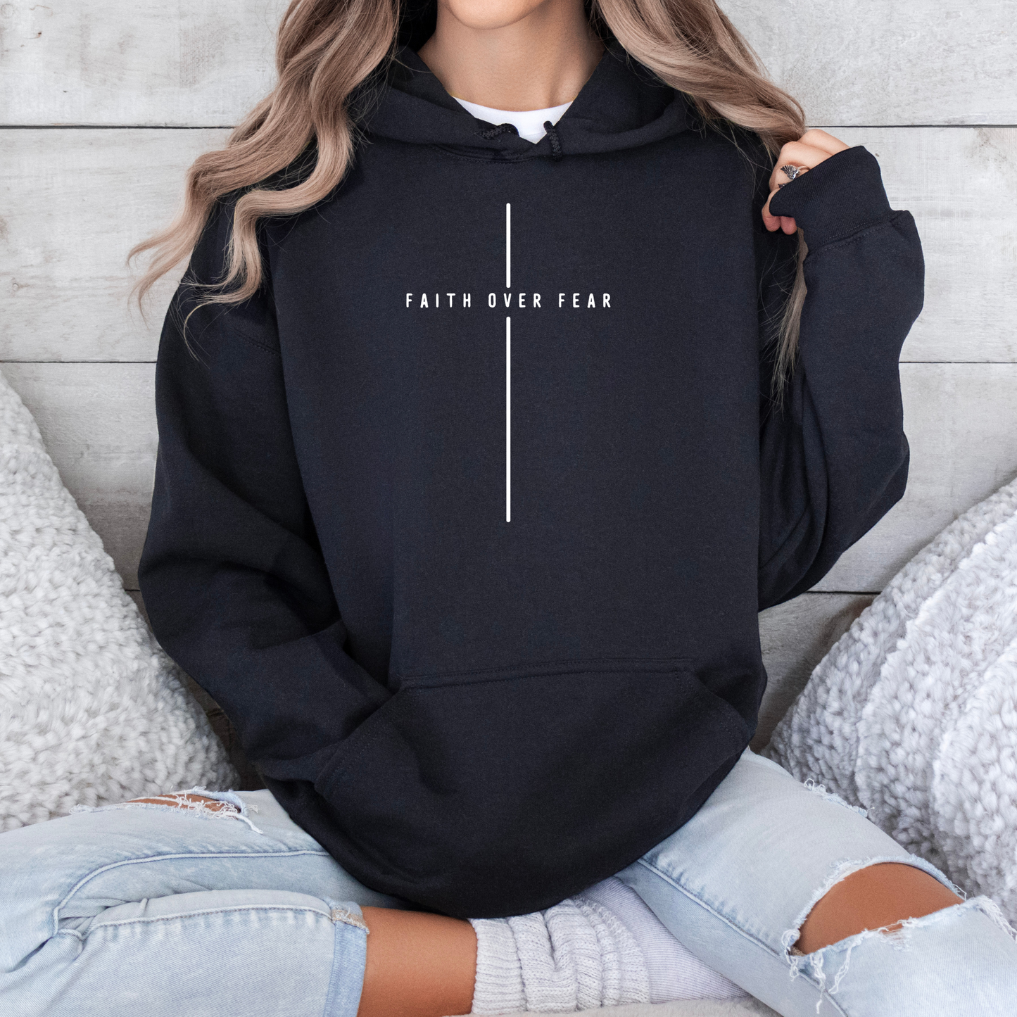 Iron-on patch Christian Faith over Fear