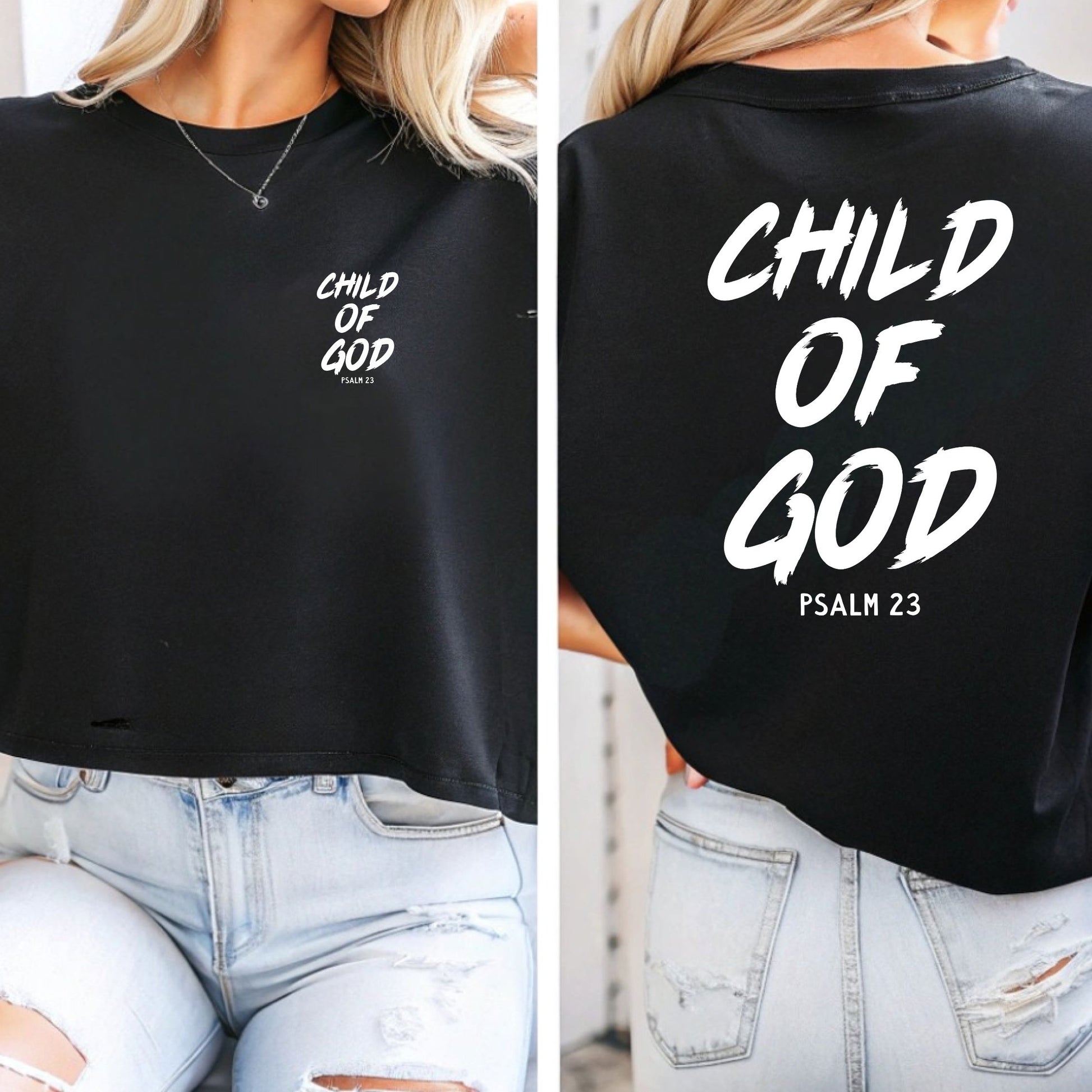 Bügelbild Christlich Child of God - Schwarz / Breite 7cm x Höhe 9.4cm-Schwarz / Breite 12cm x Höhe 16.3cm-Schwarz / Breite 19cm x Höhe 26cm-Weiß / Breite 7cm x Höhe 9.4cm-Weiß / Breite 12cm x Höhe 16.3cm -Eternity 