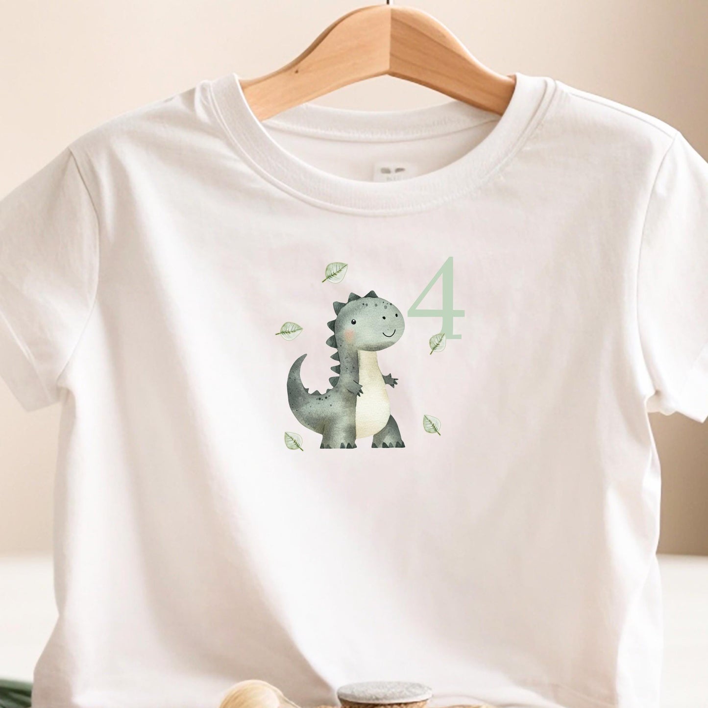 Bügelbild Dino – Personalisiertes Aufbügel-Bild für Kindergeburtstag & Kleidung - B 10cm x H 10cm-B 15cm x H 15cm-B 19cm x H 19cm -Eternity 