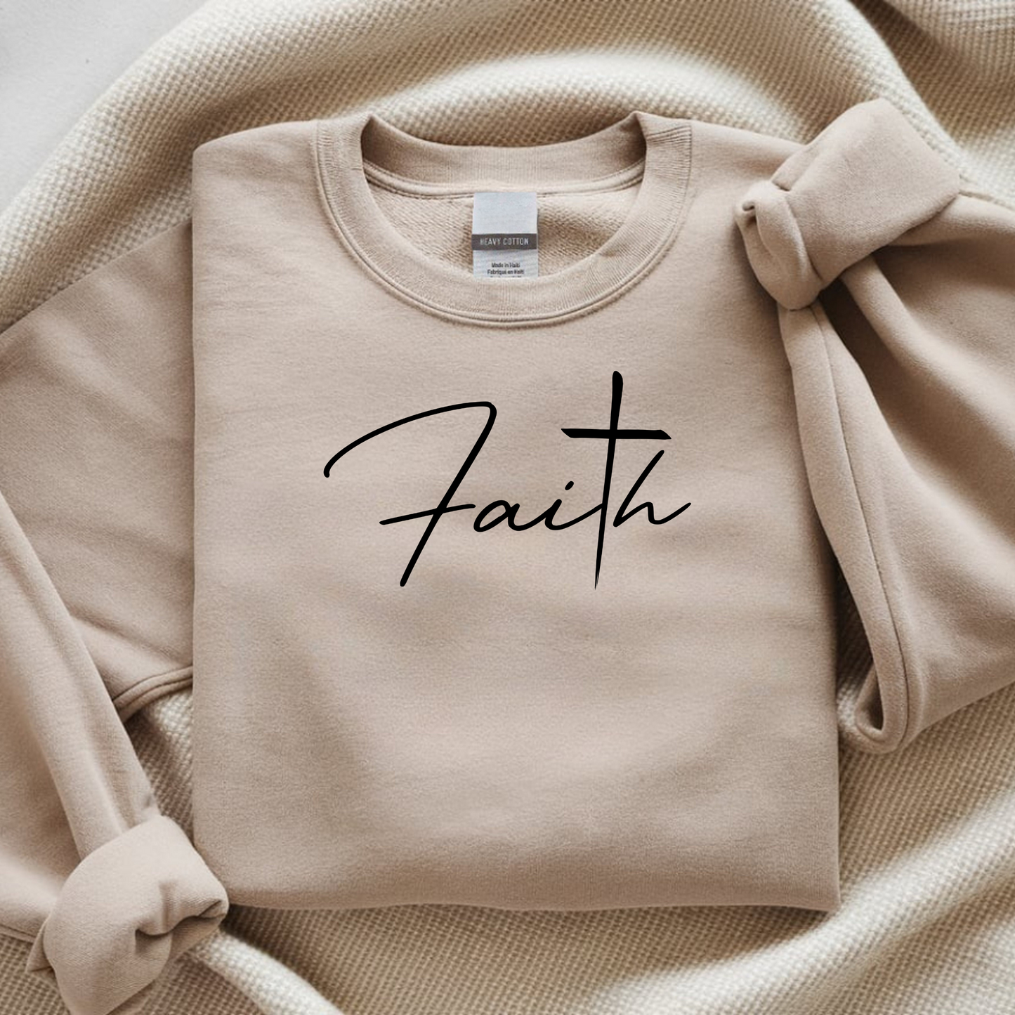 Bügelbild Faith - Breite 10cm x Höhe 6cm-Breite 15cm x Breite 9cm -Eternity 