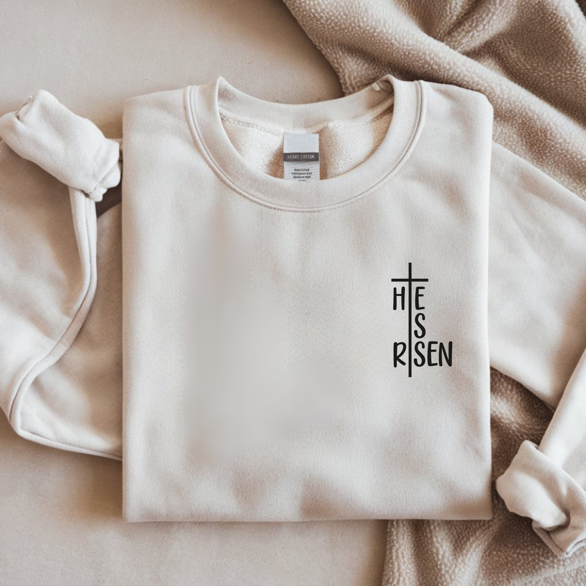 Bügelbild He is Risen - Breite 7cm x Höhe 13.1cm-Breite 10cm x Höhe 18.8cm-Breite 15cm x Höhe 27.8cm -Eternity 