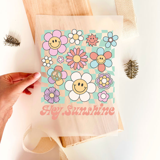 Bügelbild Hey Sunshine Blumen - Option 1: Breite 8cm x Höhe 9cm-Option 1: Breite 12cm x Höhe 14cm-Option 1: Breite 17cm x Höhe 20cm-Option 2: Breite 8cm x Höhe 4cm-Option 2: Breite 12cm x Höhe 6cm -Eternity 