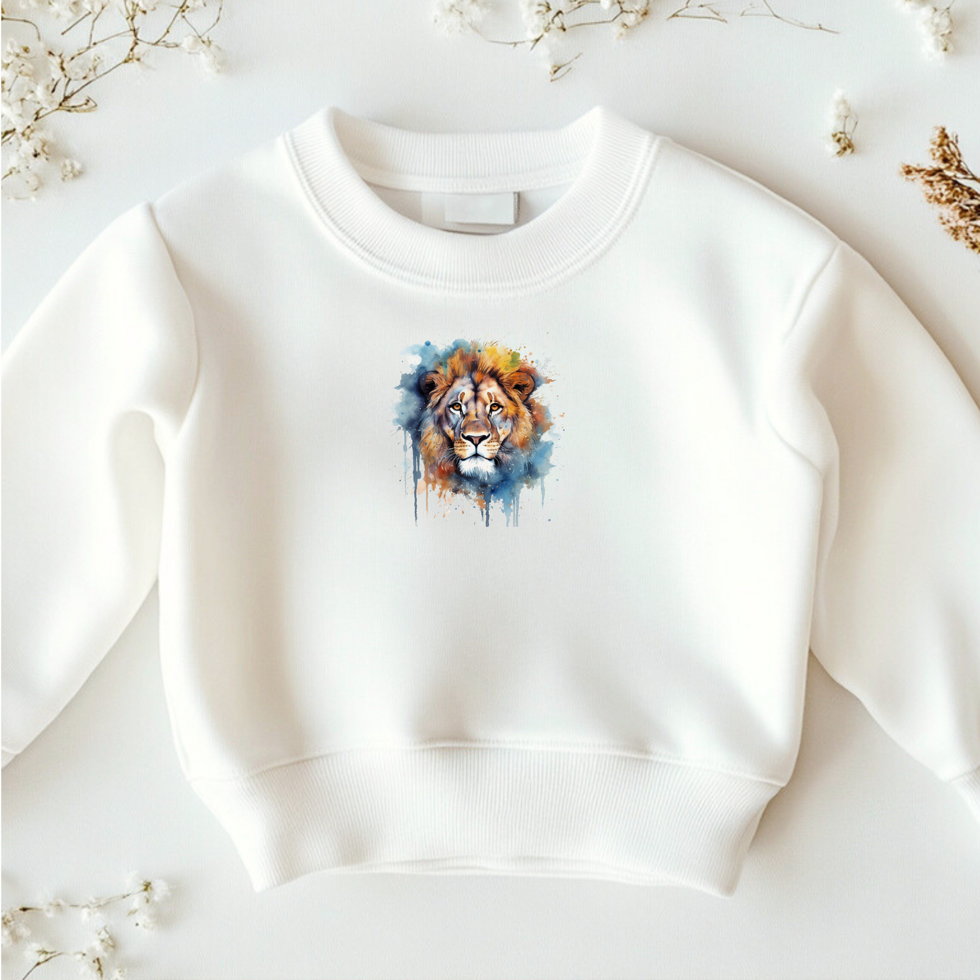 Bügelbild Löwe bunt - Breite 10 cm x Höhe 11 cm-Breite 15 cm x Höhe 16.6 cm-Breite 18 cm x Höhe 20 cm -Eternity 