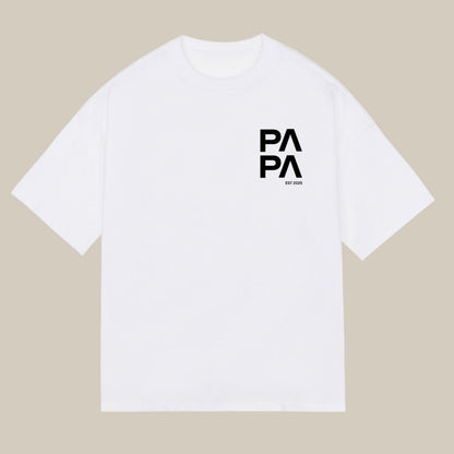 Bügelbild Papa Personalisiert - Breite 8cm x Höhe 10.2cm-Breite 12cm x Höhe 16cm -Eternity 