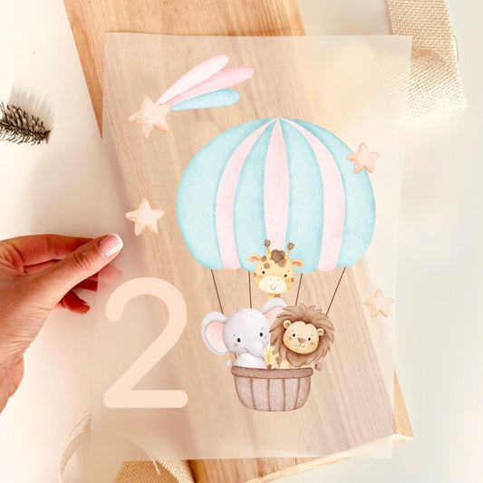 Bügelbild Tiere zum Aufbügeln – Personalisiert | Löwe, Giraffe & Elefant für Kinder - B 10cm x H 12,5cm-B 15cm x H 18,6cm-B 19cm x H 23,5cm -Eternity 