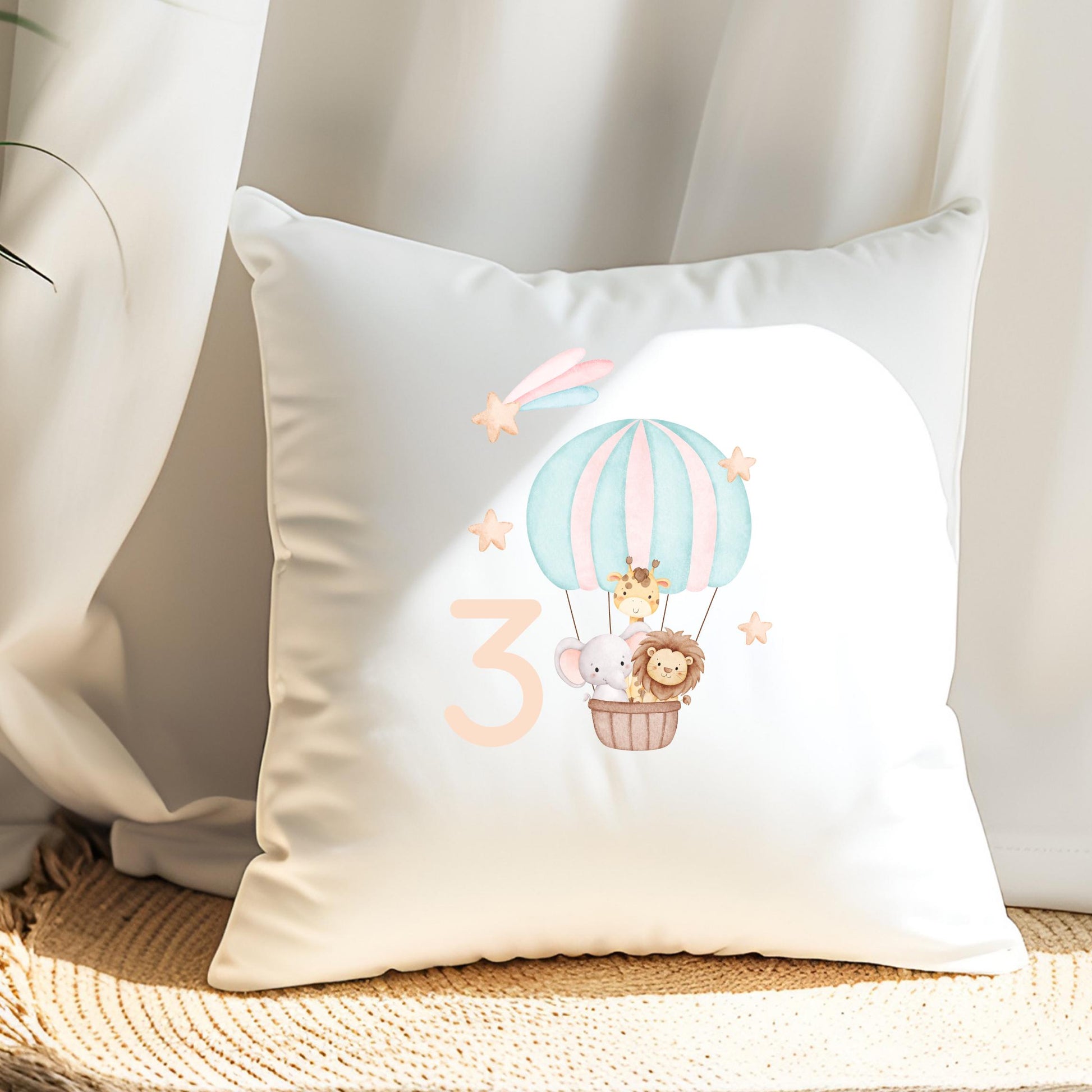 Bügelbild Tiere zum Aufbügeln – Personalisiert | Löwe, Giraffe & Elefant für Kinder - B 10cm x H 12,5cm-B 15cm x H 18,6cm-B 19cm x H 23,5cm -Eternity 