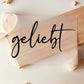 Bügelbild geliebt - Breite 8cm x Höhe 4.7cm-Breite 15cm x Höhe 8.7cm -Eternity 
