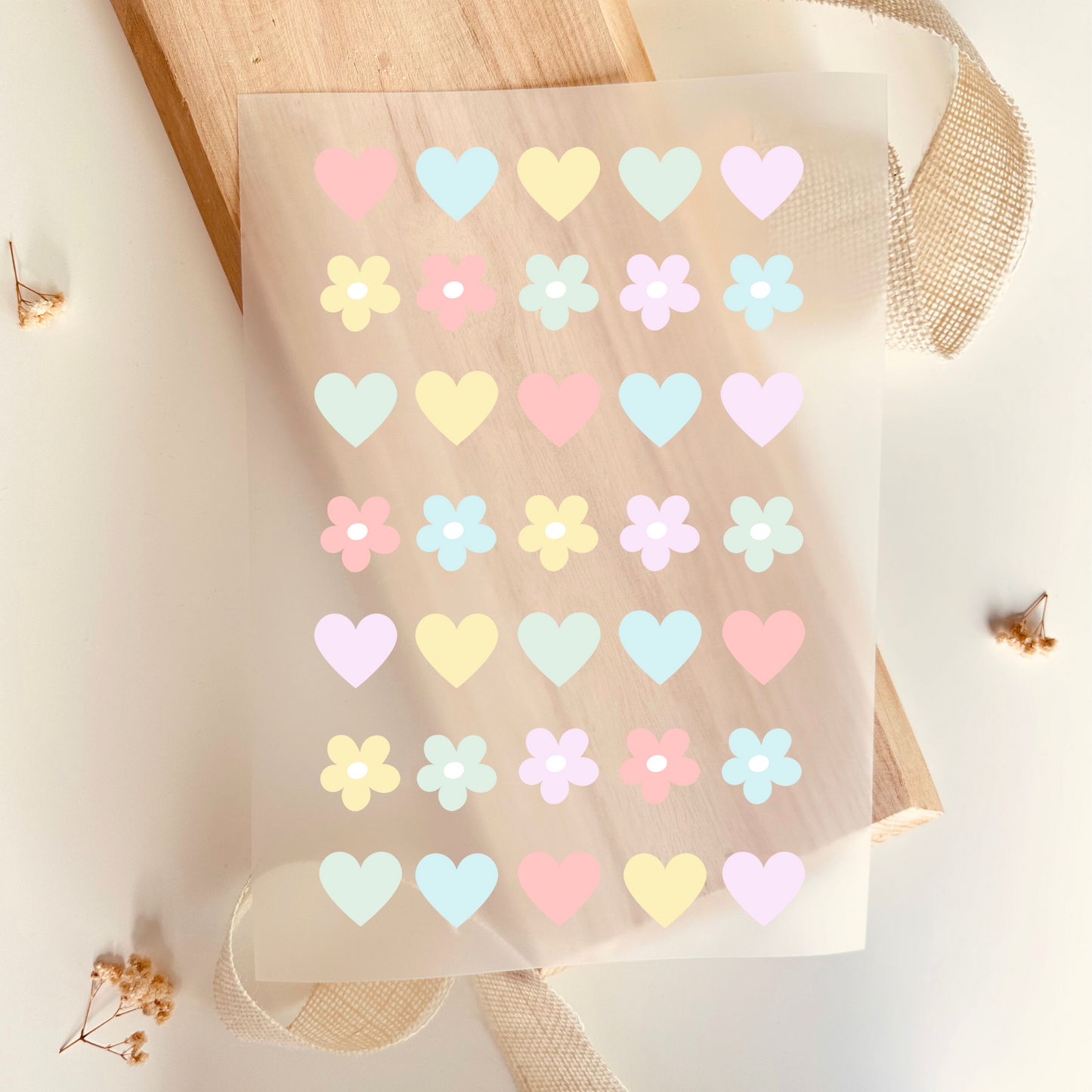 Bügelbilder Herzen Blumen - Default Title -Eternity 