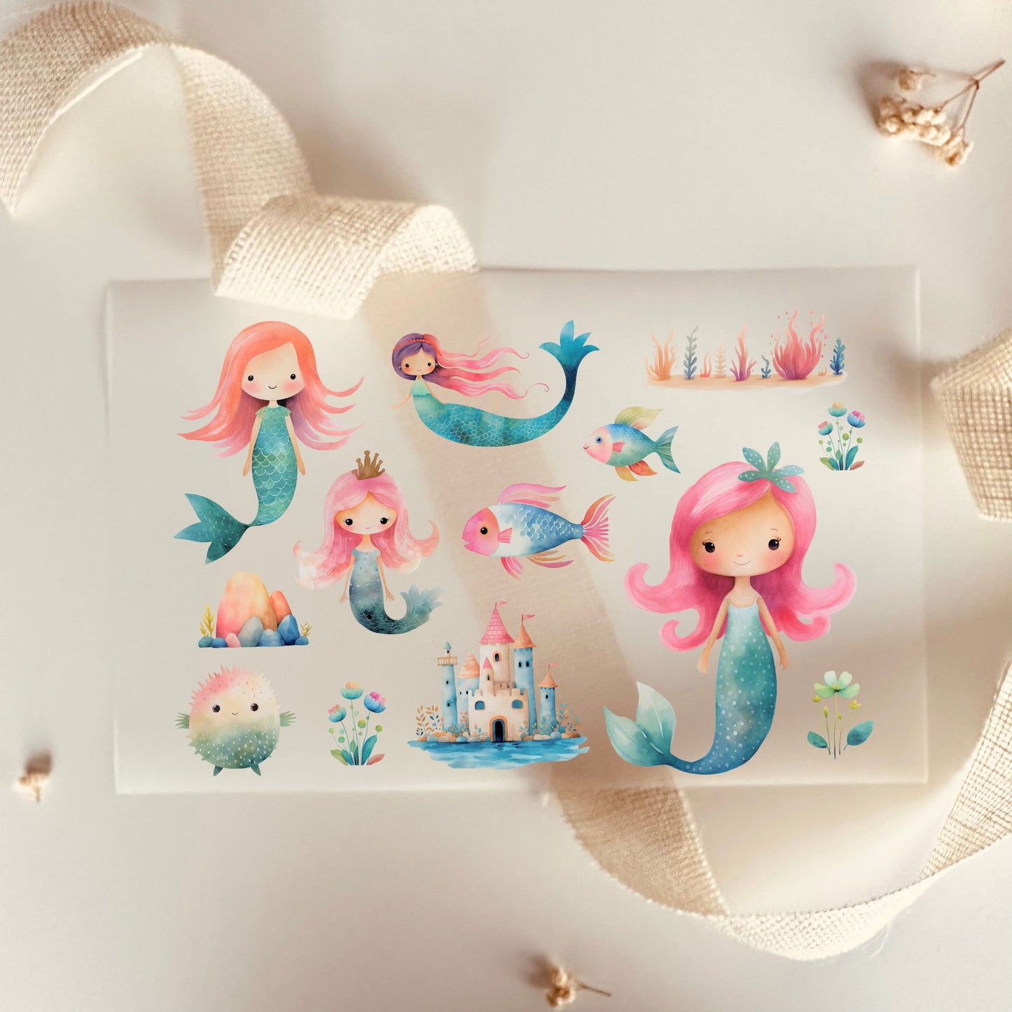 Bügelbilder Meerjungfrauen Fische - Default Title -Eternity 