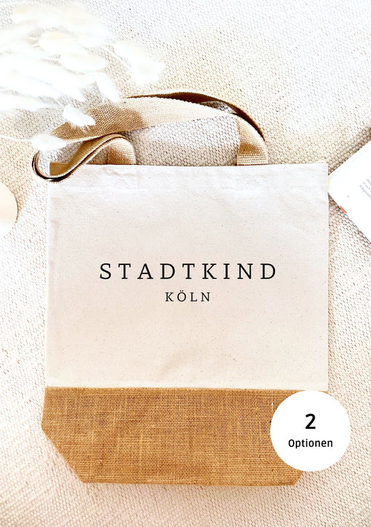 Baumwolltasche Dorfkind & Stadtkind - Stadtkind-Dorfkind -Eternity 