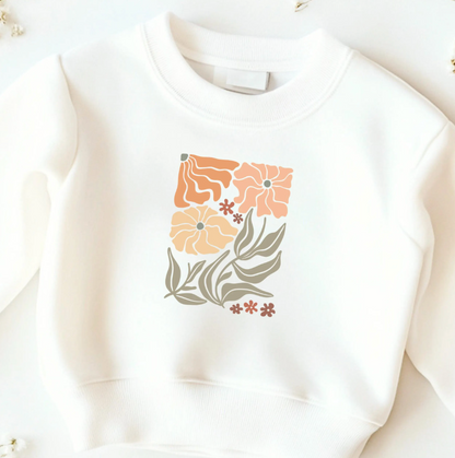 Bügelbild Boho Blumen – Abstrakte Aufbügler Damen floral