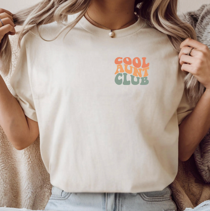 Cool Aunt Club Bügelbild – Retro Aufbügler Tante Schriftzug