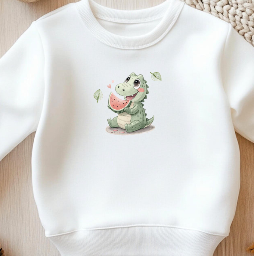 Krokodil Bügelbild Set Kinder – Krokodil, Schildkröte & Aquarell Tiere