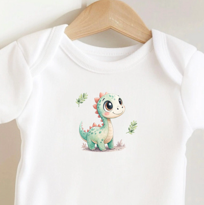 Dino Bügelbild Set für Kinder – Dinosaurier mit Zahl & ROAR Motiv