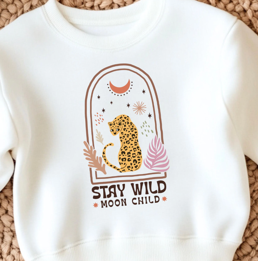 Bügelbild Leopard Stay Wild Moon Child