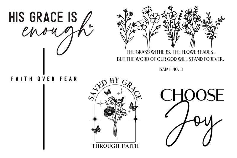 Christliche Bügelbilder,bügelbilder, Bügelbilder, Bügelbilder Christich, Grace Bügelbild, Choose Joy Bügelbild, choose joy, Blumen Bügelbilder, Faith over Fear Bügelbild, Motive christlich bügelbilder, Bügelbild christlich, bügelfolie christliche motive