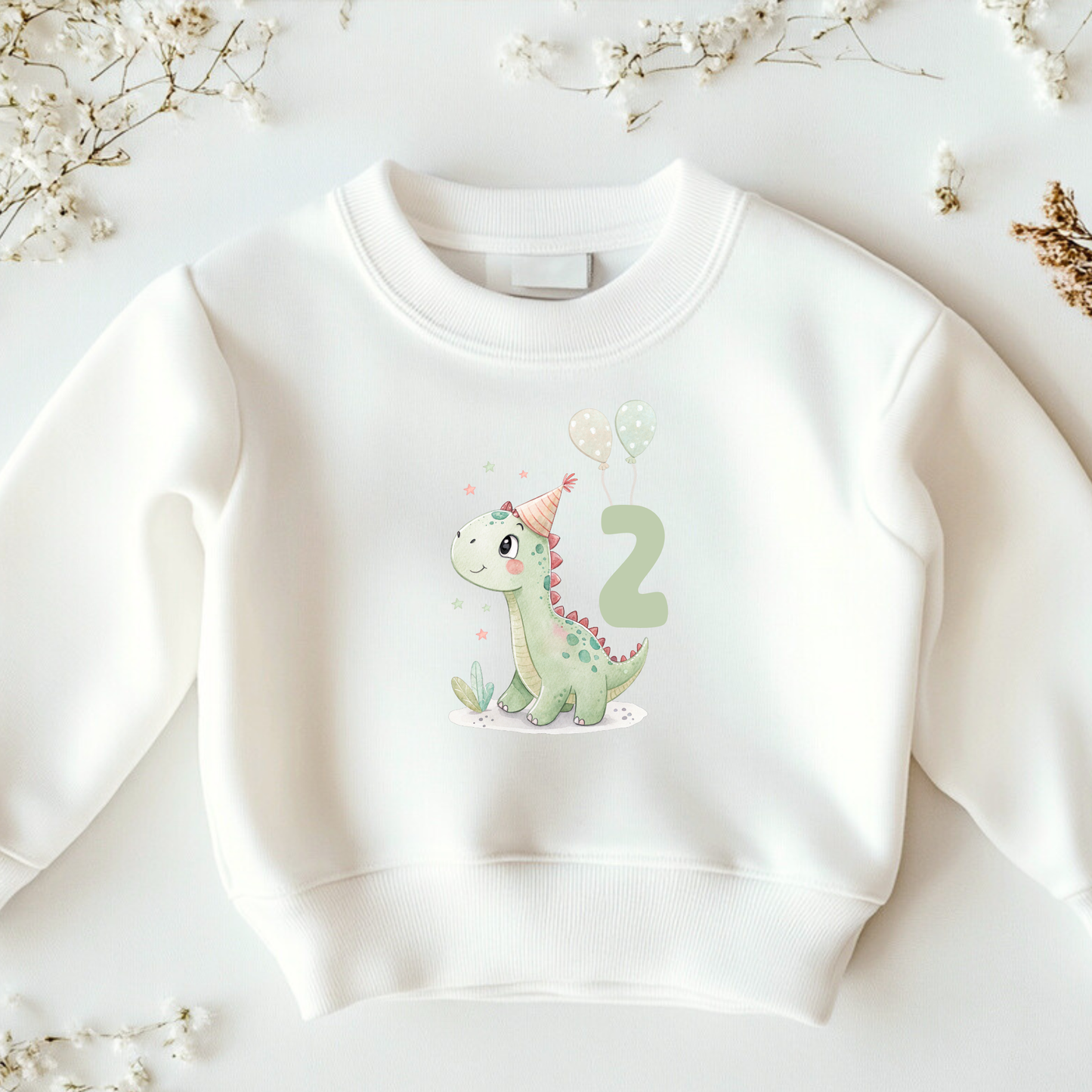 Bügelbild Dino personalisierbar – Name & Zahl