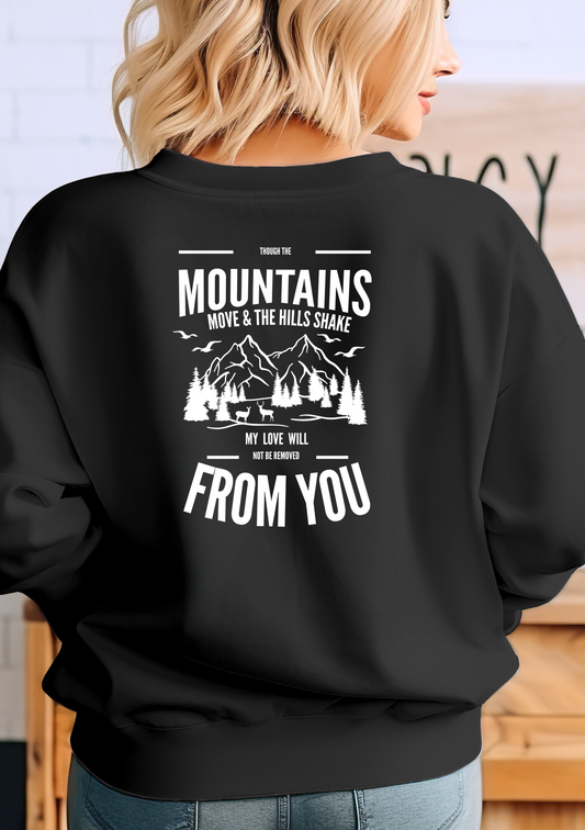 Eternity Mountains Move And The Hills Shake Christlich Pullover Schwarz Eternity Frauen