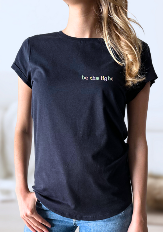 Eternity T Shirt Be the Light geschenk idee Christlich Jesus Dunkelblau Bunt Eternity