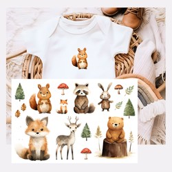 Bügelbild Tiere Fuchs Bügelbild Eichhörnchen Bügelbild Dachs Bügelbild Kinder Bügelbilder Bügelbilder Set Mini Bügelbilder Familie Bügelfolie DTF Transferfolie Motive zum aufbügeln Kinder Bügelbilder Mädchen Motive zum aufbügeln Jungen Bügelbilder