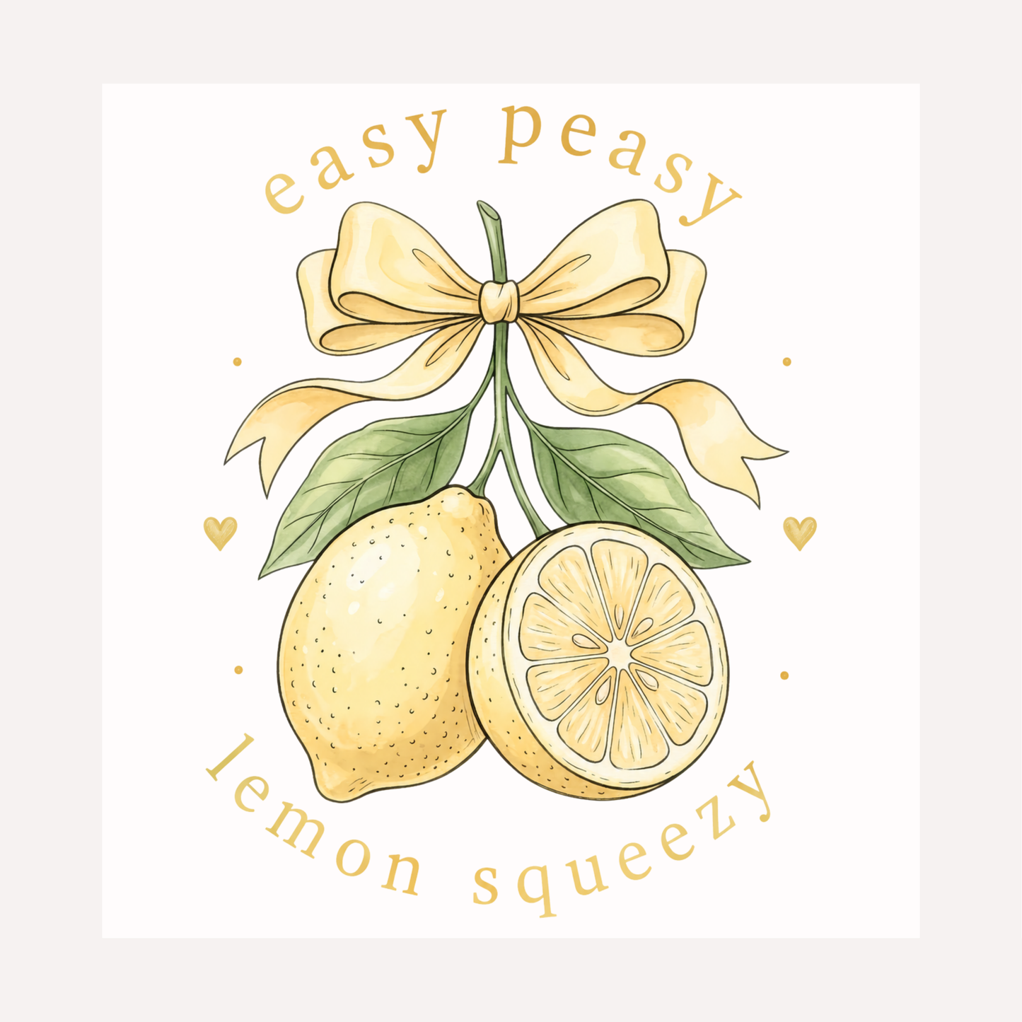Bügelbild Easy Peasy Lemon Squeezy – Zitrone Coquette Aufbügler