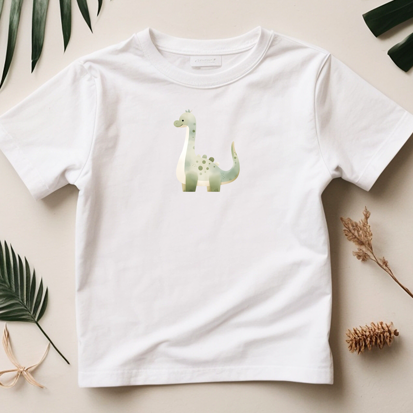 Bügelbild mit Brachiosaurus im Aquarell-Stil zum Aufbügeln für Kinderkleidung