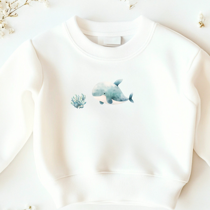 Bügelbild mit Delfin im Aquarell-Stil zum Aufbügeln für Kinderkleidung