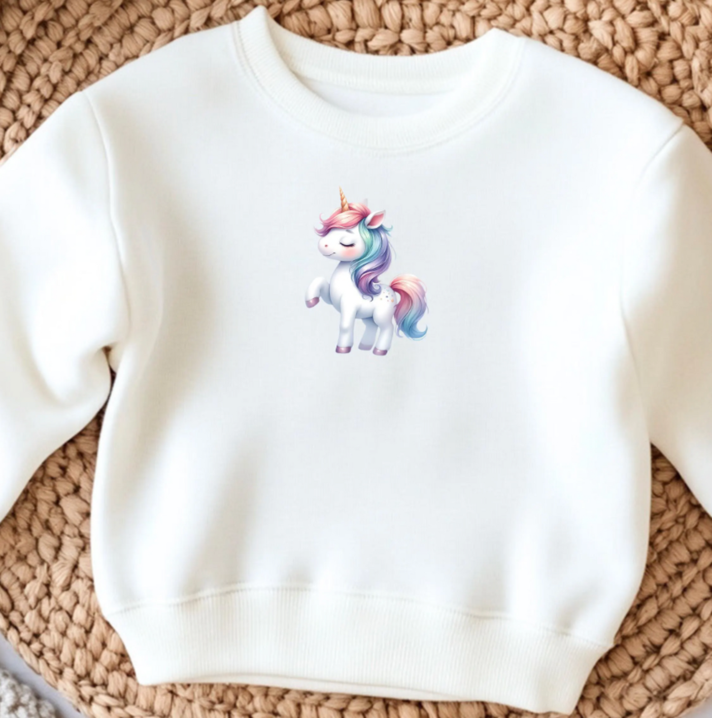 Bügelbild Einhorn Aquarell Pastell Rosa Lila Klein Mädchen Kinder