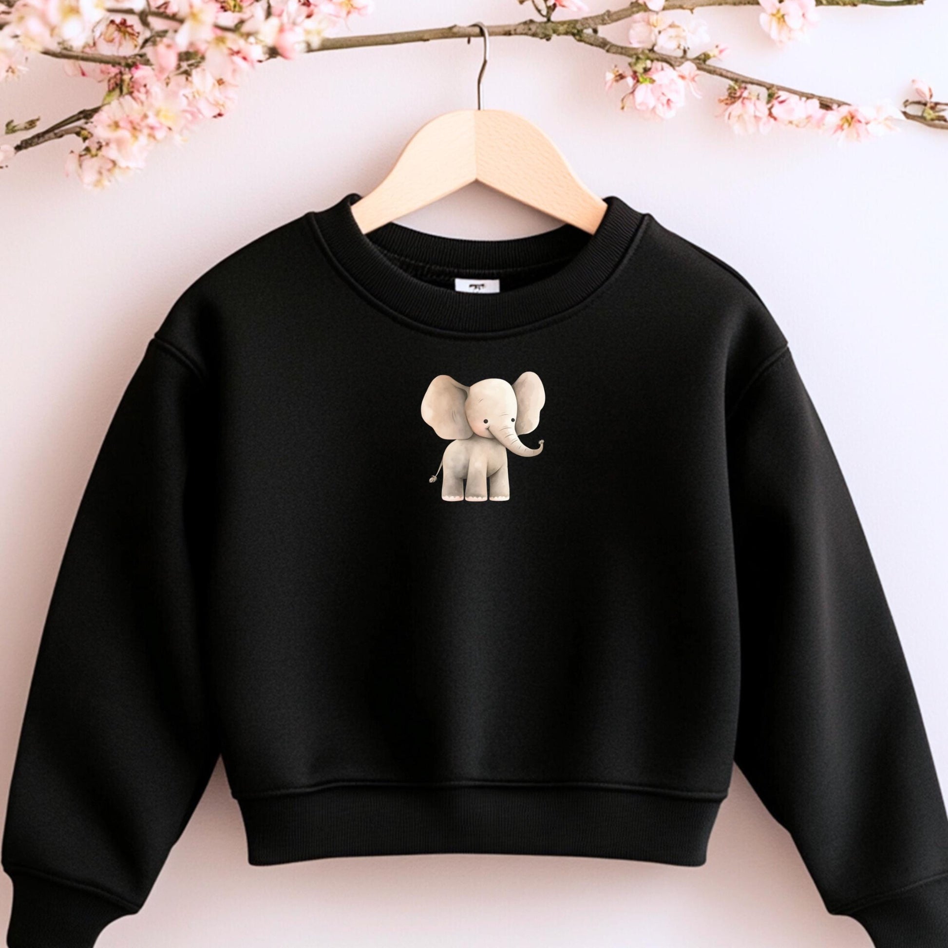Bügelbild Elefant Aquarell Grau Beige Klein Kinder