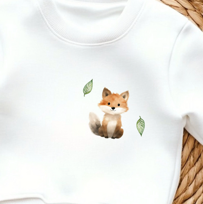 Bügelbild Fuchs Waldtier Aquarell Orange Braun Klein Kinder