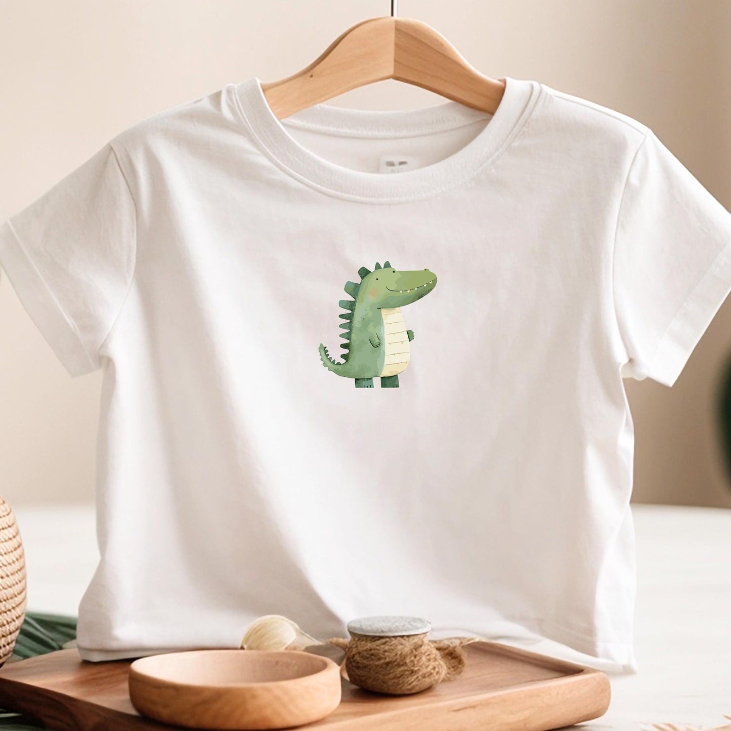 Bügelbild Krokodil Dschungel Aquarell Grün Klein Kinder