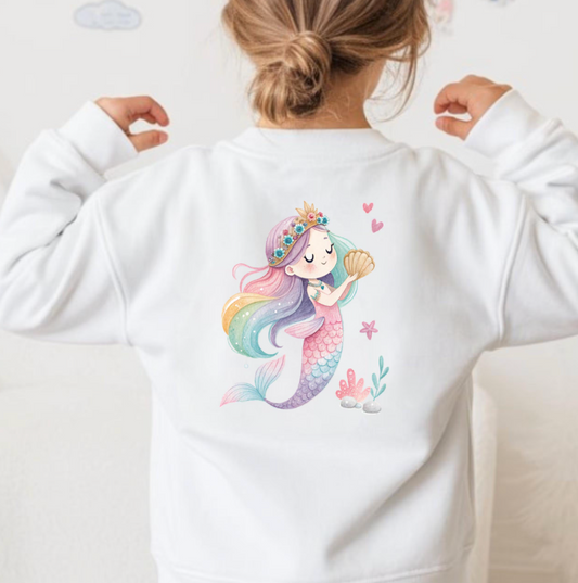 Bügelbild Meerjungfrau Aquarell Pastell Regenbogen Kinder Mädchen