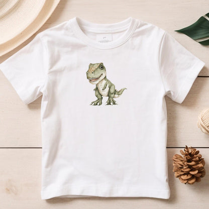 Bügelbild T-Rex Dinosaurier Aquarell Grün Beige Klein Kinder Jungen