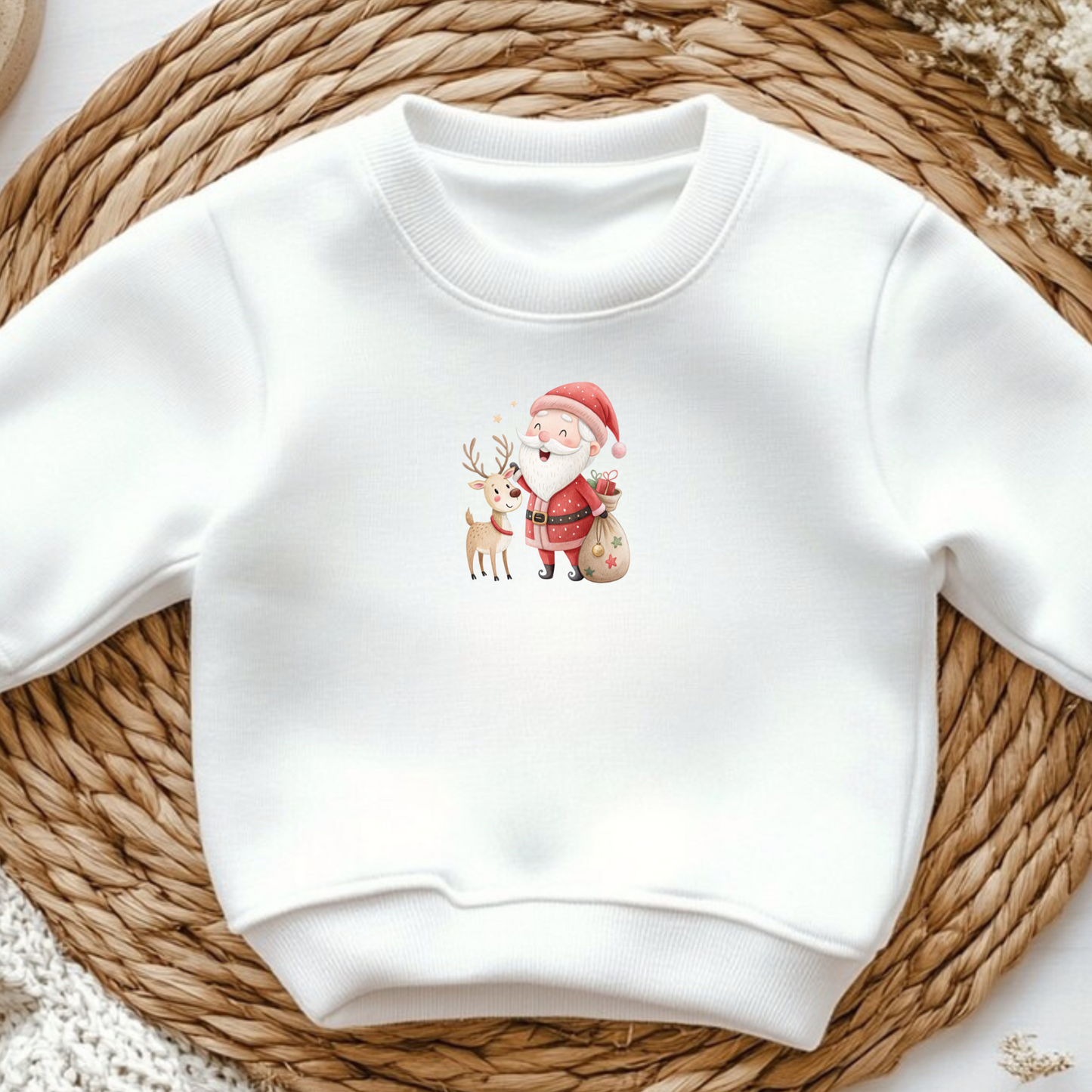 Bügelbild Weihnachten Nikolaus Rentier Aquarell Klein Kinder