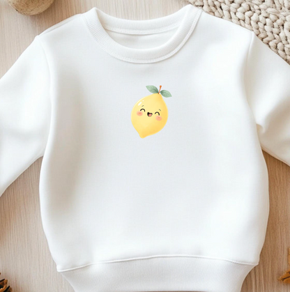 Bügelbild Zitrone Kawaii Gelb Aquarell Klein Kinder