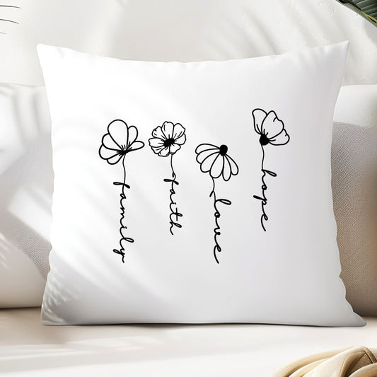 Bügelbild Christlich hope, love, faith, family - Breite 10cm x Höhe 5.7cm-Breite 15cm x Höhe 8.5cm-Breite 20 x Höhe 16.3cm -Eternity 
